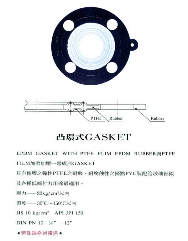 鐵氟龍墊片材質表